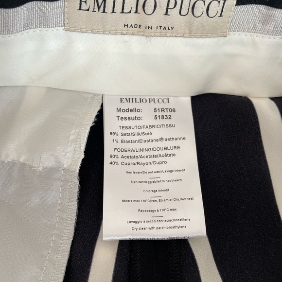 Emilio Pucci Silk Stripe Wide Leg Trouser - Picture 8 of 13